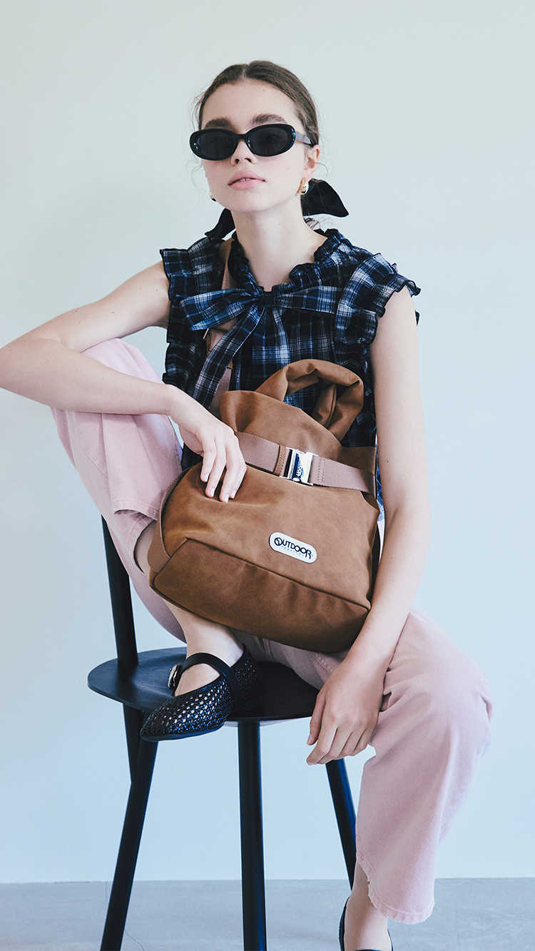 BROWN Belt Suede Tote Bag 02