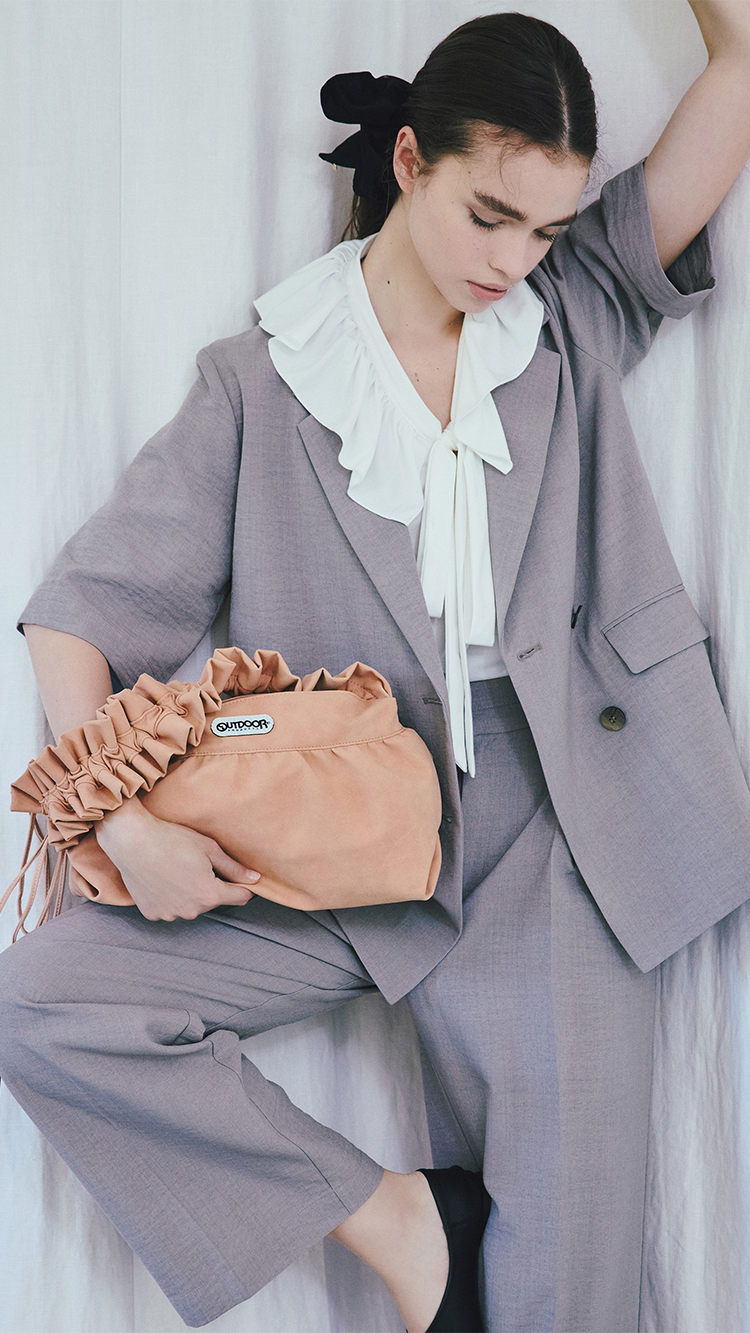PINK Frill Suede Shoulder Bag 05